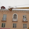 Очистка кровли от снега и наледи по адресу  Октябрьской революции, д. 59