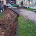 Ведутся работы по прокладке дренажа по ул. Октябрьской революции, д. 138